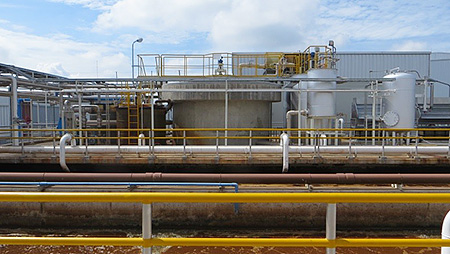 タイ工場の排水処理装置