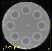今回開発した125μmクラッド8コアMCF