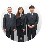 (左から)上妻義直 様 森澤みちよ 様 田中定裕 様