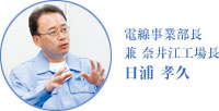 電線事業部長 兼 奈井江工場長 日浦 孝久